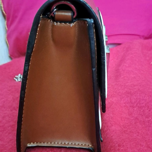 Zara No Crossbody Bag like new, brown and white vegan leather