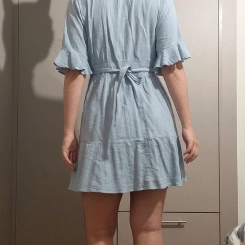 Bill Cost airy wrap dress medium like new, turquoise
