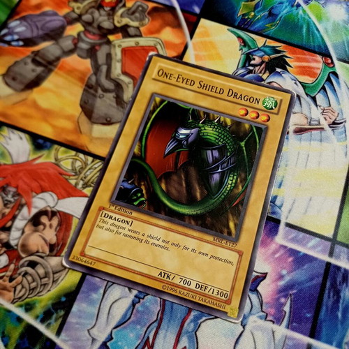 One-Eyed Shield Dragon MRL 1st Edition Yu-Gi-Oh! card, poor condition (PO)