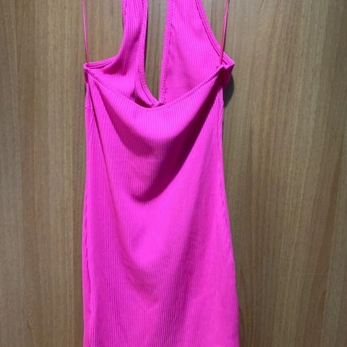Hot Pink Mini Dress Bershka New Size Small