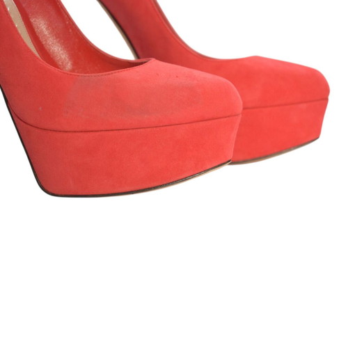 Alexander McQueen coral suede platform pumps EU 37 used