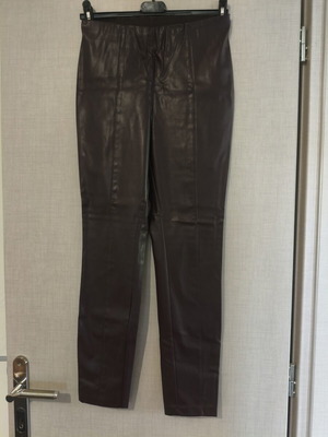 H&M leather-effect pants new, size small, burgundy