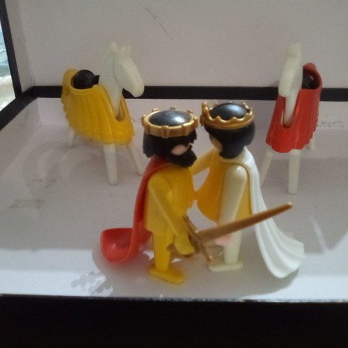 Playmobil Lyra king and queen with horses used