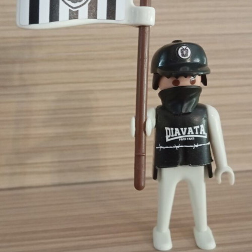 Playmobil PAOK Fan Figure with Team Flag like new