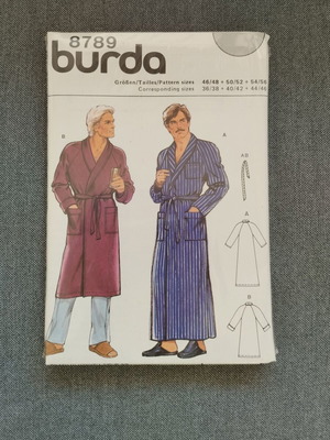 Burda pattern for men's long robe new