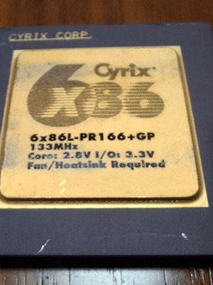 Επεξεργαστής vintage Cyrix 6x86L-PR166+GP μεταχειρισμένος