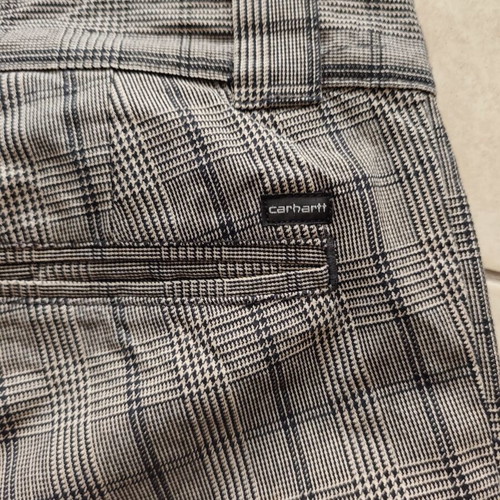 Carhartt fabric checkered pants W32, gray
