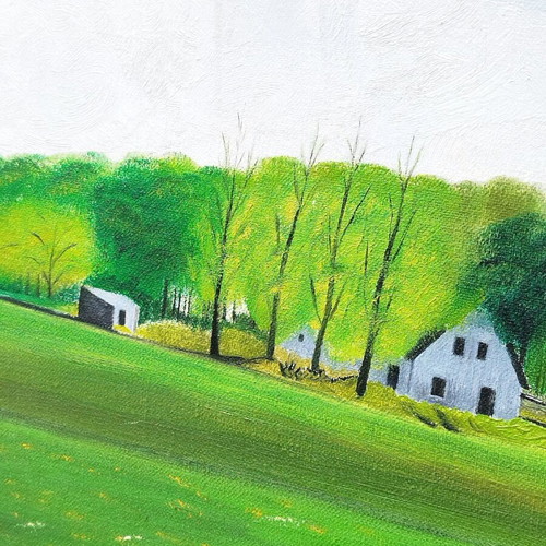 Green Holland original oil painting on canvas like new