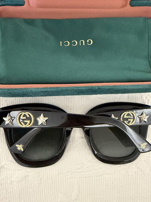 Gucci GG0208S001 sunglasses new, black and grey