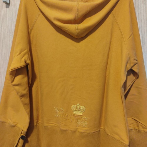 Women's hoodie sweater XL used, yellow with embroidery and buttons
