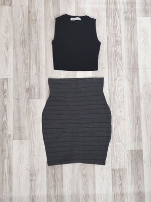 Clothing set like new with Zara top XS/S and Papaya V neck pullover
