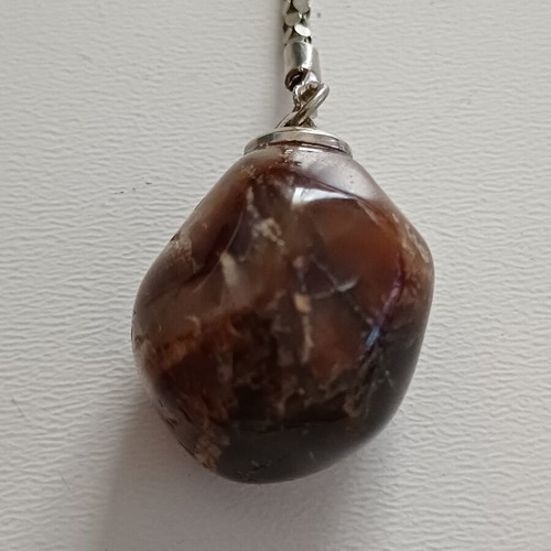 Vintage keychain with natural semi-precious stone, like new