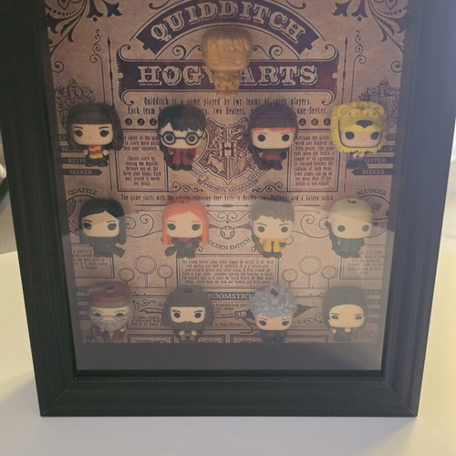 Funko Pop Harry Potter frame like new with 2024 Kinder Surprise figures