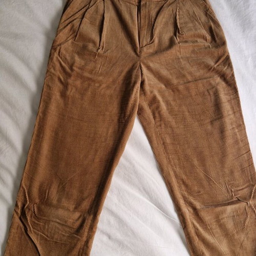 Massimo Dutti straight pants used, beige brown, size M