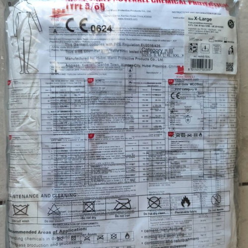 Protective Work Coverall Type 5/6B new, breathable lightweight material