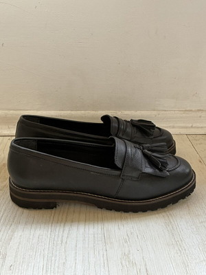 ASOS fringed loafers size 40-41, black