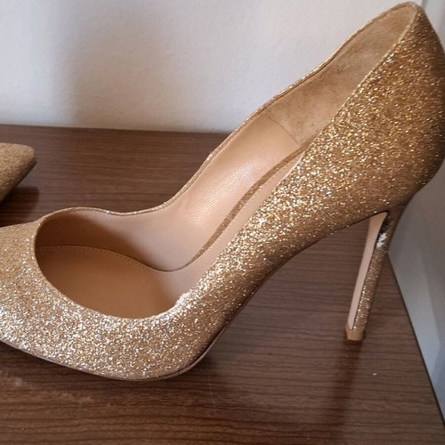 Gianvito Rossi heels used, gold, size 38.5