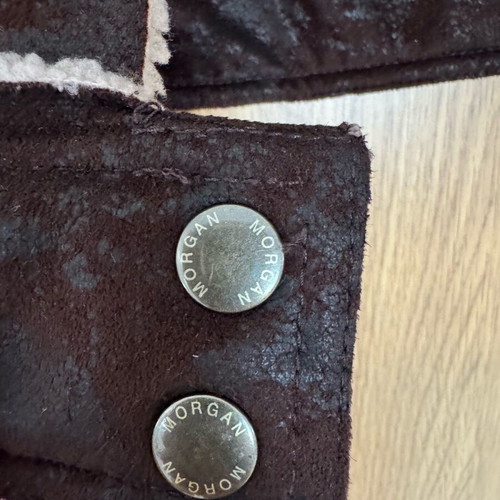 Morgan coat like new with fur lining brown