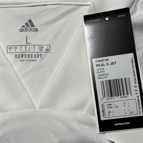 Adidas Real Madrid Home Jersey brand new with tags, white with pink