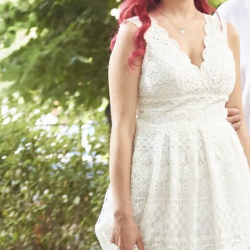 Boho wedding dress Tassos Mitropoulos size L, like new, white