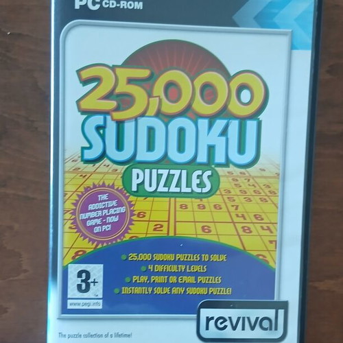 Sudoku PC game like new with 25000 puzzles