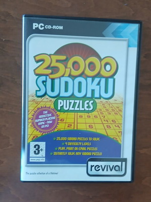 Sudoku PC game like new with 25000 puzzles