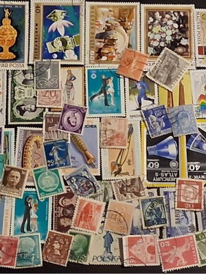 Γραμματόσημα μεταχειρισμένα, πακέτο 100 διαφορετικά, σφραγισμένα και ασφράγιστα