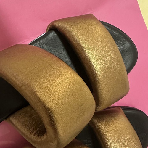 Sandalista women's sandals new, bronze color, size 37 narrow fit