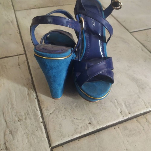 Migato platform shoes used, size 36, blue