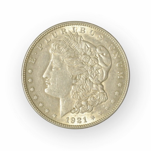 Silver dollar 1921 USA Morgan used, silver coin