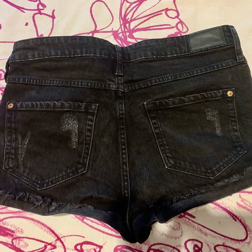 River Island black denim shorts like new, size M 38 10