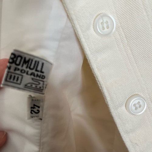 Ecru vest new with white back, 100% Bomull, size XL