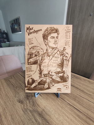 Ξύλινο poster Red Bull Racing Max Verstappen καινούργιο