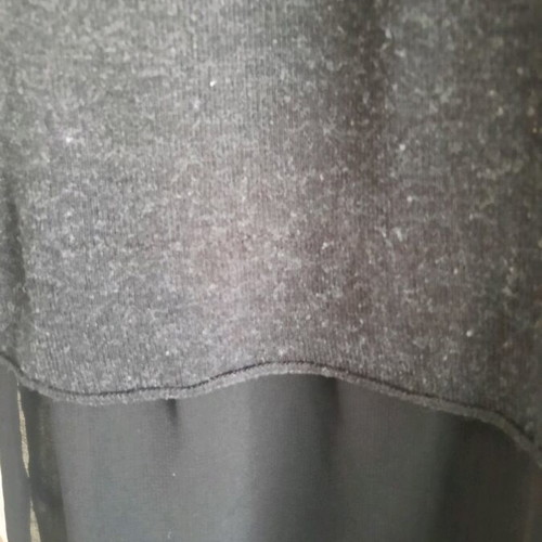 Wool blouse with chiffon like new, black, size L