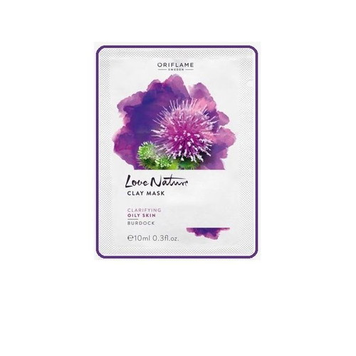 Love Nature Face Mask 10ml with Burdock Extract for Oily Skin