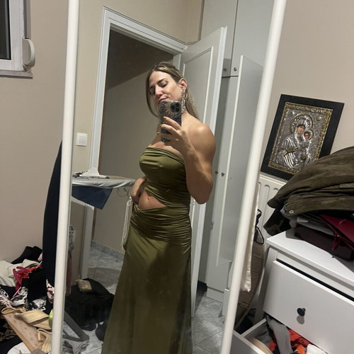 Nash long green dress like new, size S