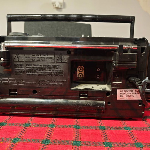 Philips D8269 Boombox Dual Cassette Radio used, retro 1980s