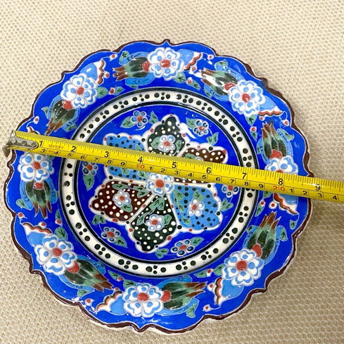 Kutahya plates collectible, handmade, set of 3 pieces