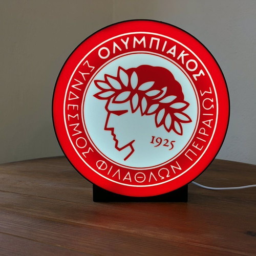 Olympiakos 3D light with USB and switch, new