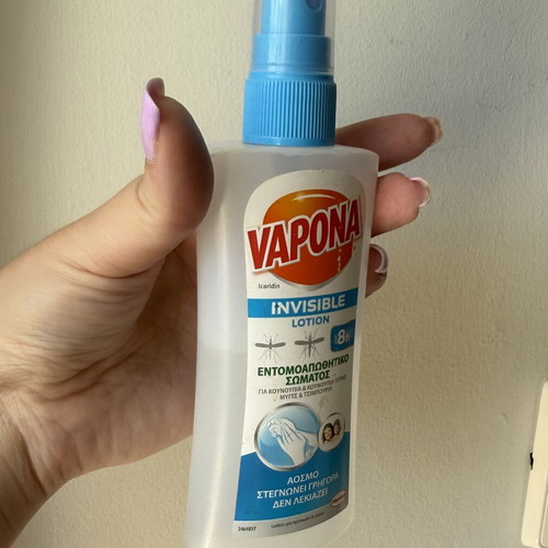 Vapona Invisible Lotion Spray like new, 8h protection insect repellent