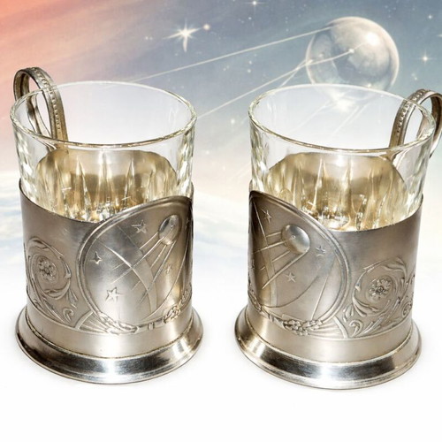 Set of 2 Vintage Podstakannik USSR like…