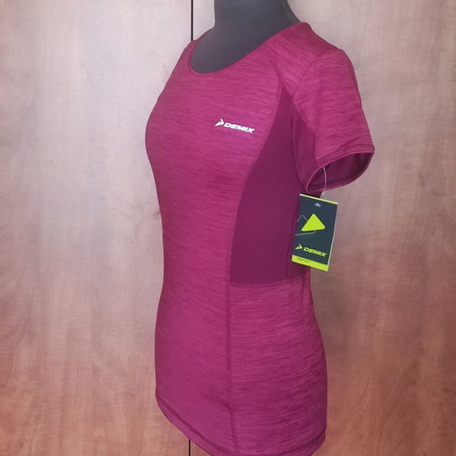 Demix women's running sports shirt new, size M, red-pink