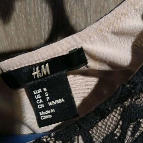 H&M women's blouse new, black and beige, size S