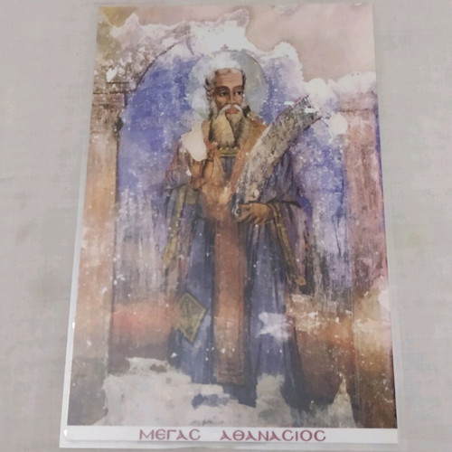 Religious nylon image Saint Athanasios like new