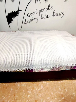 Handmade crochet bedspread blanket like new, vintage style