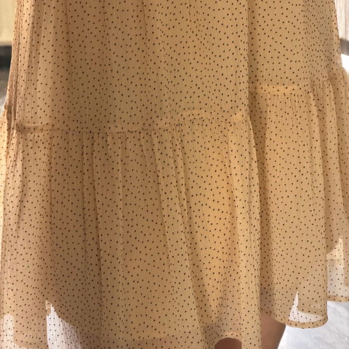Zara mini dress with polka dots and lace, like new, size Small