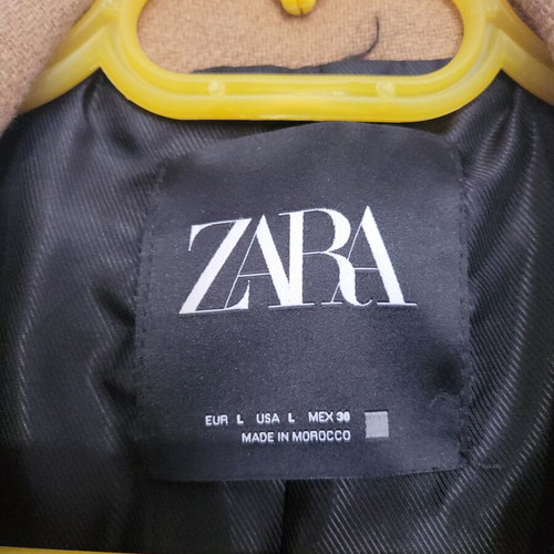 Zara women's camel coat size L like new