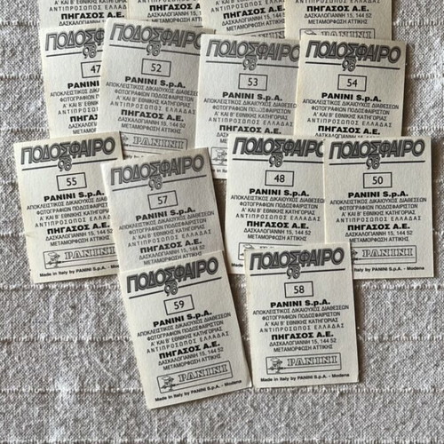 Apollon Athens Panini stickers used, Greek Championship 1998 pack