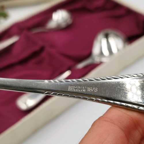 Klee Blatt-Rose German cutlery set used, stainless steel