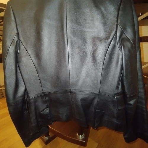 Mango leather jacket black like new, size S